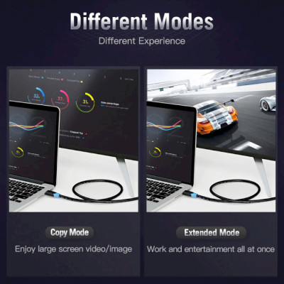 Кабель HDMI M - M, 2.0 м, V2.0, 4K 30Гц, PVC Vention Винница - изображение 4