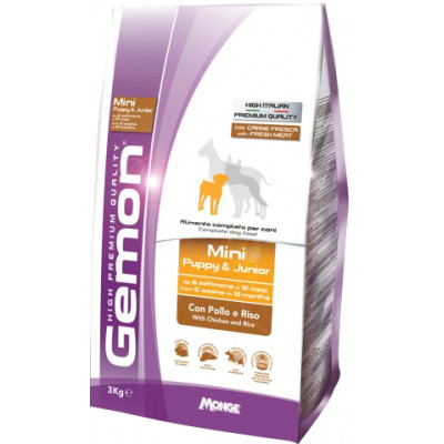 Сухой корм для собак Gemon Dog Mini pup&jun курица с рисом 3 кг (8009470386043) Винница - изображение 1