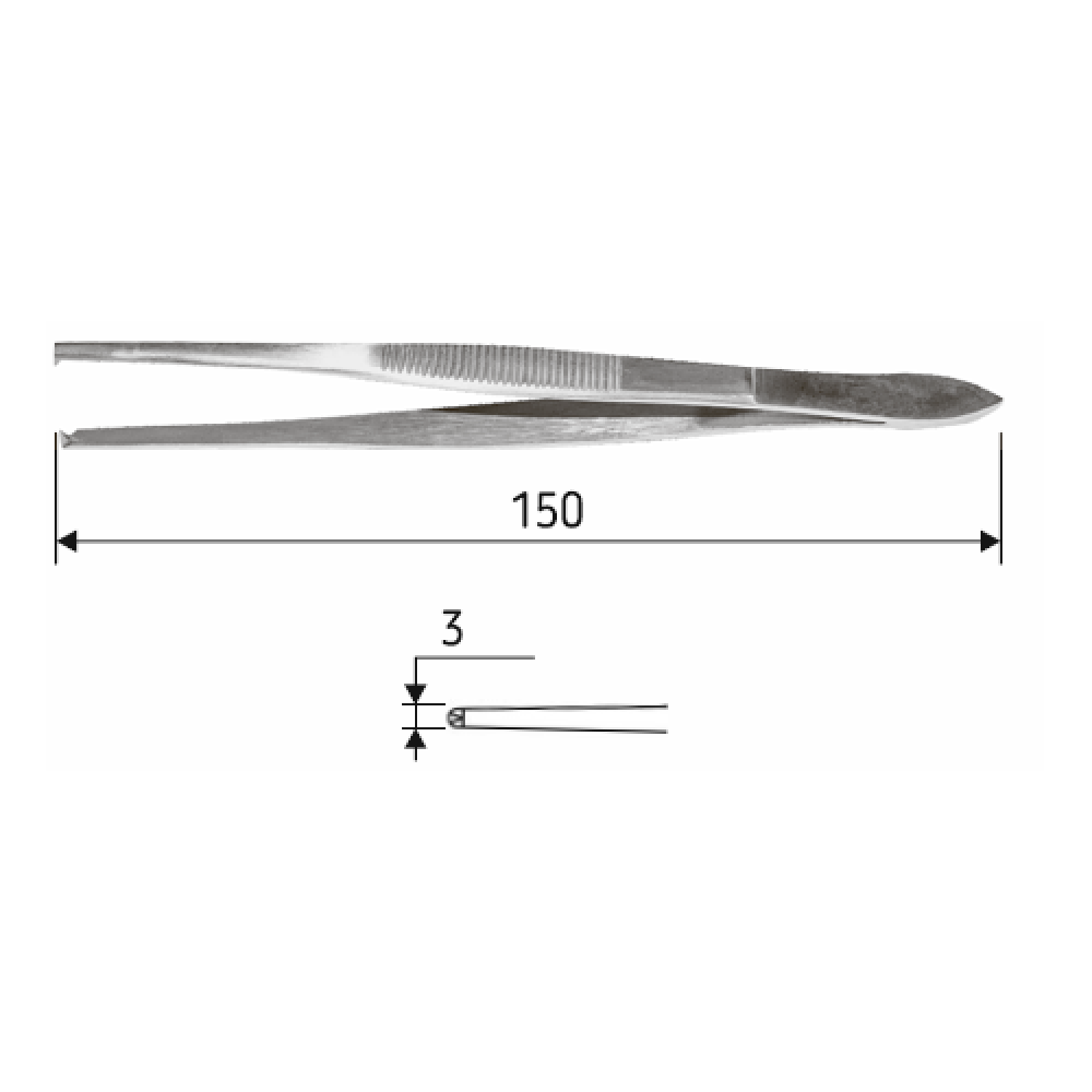 Пінцет хірургічний Stille 15 см J-16-073 Дніпро - фото 2