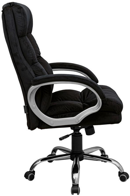 Офісне крісло керівника ManhattanDesign Хром MultiBlock М-3 Black (Прогумовані колеса) Днепр - изображение 3