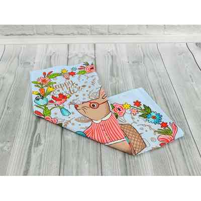 Рушник Руно вафельний набивний Великдень блакитний 45х60 см (205.15_Великдень блакитний_1) Вінниця