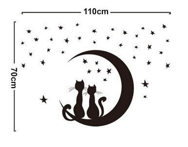 Интерьерная наклейка на стену Пара котиков Киев - изображение 3