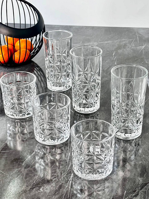 Набір склянок OLens "Орієнт" 330 мл 6 шт. високий прозорий для дому та ресторанів 102-694 Київ - фото 3