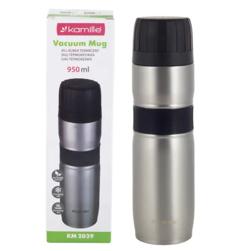 Термочашка 950мл нержавіюча сталь KAMILLE 2039 Житомир - изображение 4