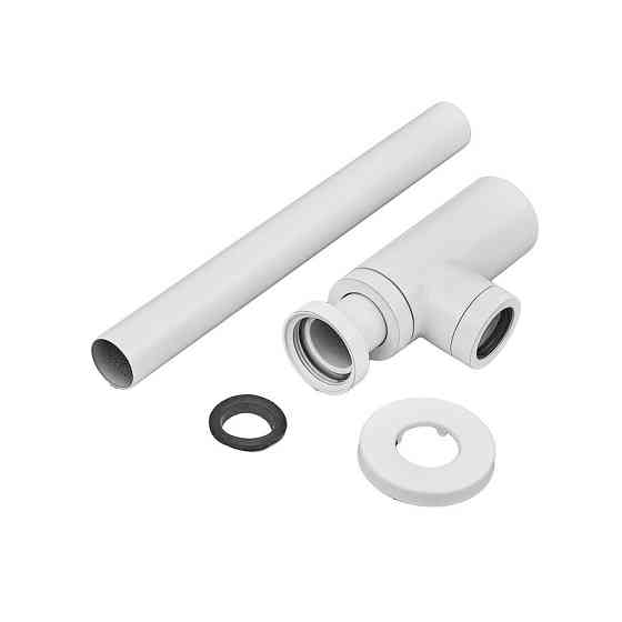 Сифон для раковини Koer BT-01-03 без випуску (під донний клапан) без ревізії (Колір білий) 1 1/4'' (KR3409) Київ