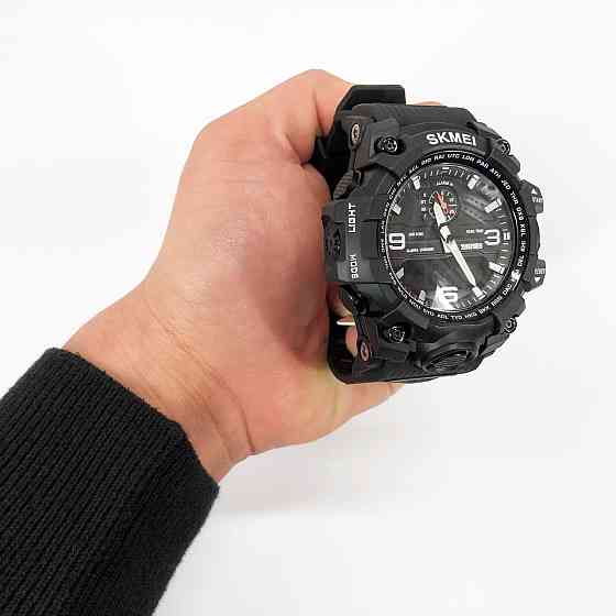 Годинники наручні спортивні SKMEI 1586BK BLACK, Годинники чоловічі спортивні, Годинники JF-605 спортивні скмей Київ