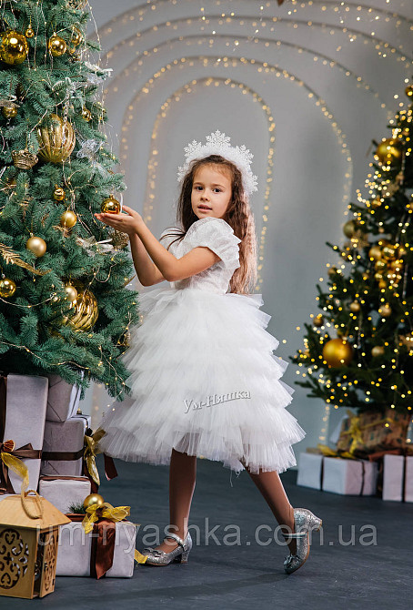 Платье Белое нарядное с блестками для девочки Кривой Рог - изображение 3
