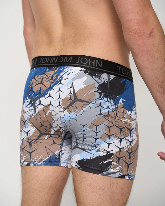 Труси-шорти чоловічі однотонні Сіро-коричневі — Tom John 2200-28 XL Київ - фото 2