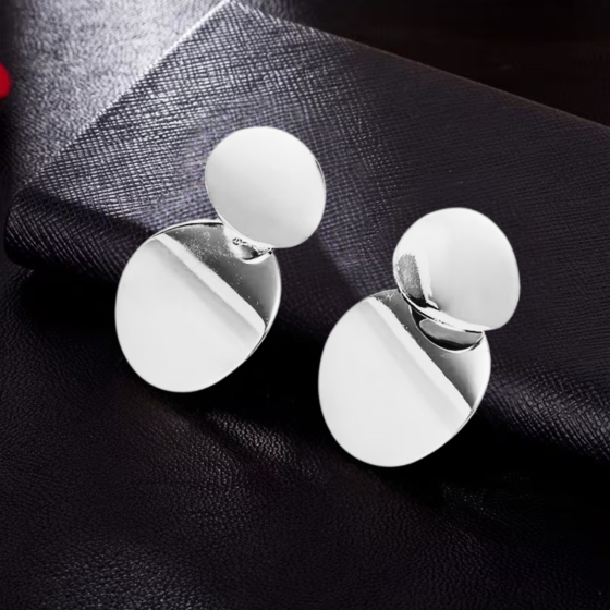 Серьги набор 5 пар в различных дизайнах серебристые,женская бижутерия серьги комплект из цинкового сплава Каменец-Подольский