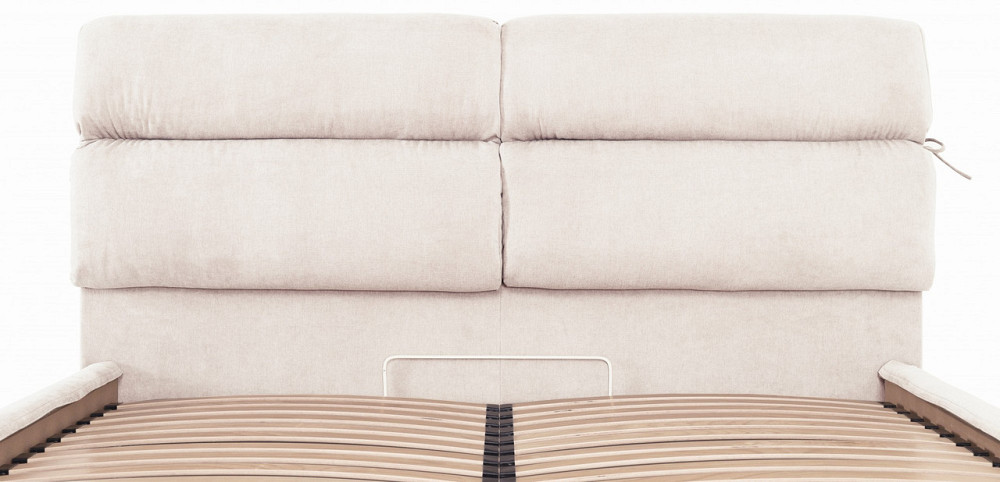 Ліжко Двоспальне Edinburgh Comfort 160 х 200 см Місті Milk З підйомним механізмом та нішою для білизни Бежевий Дніпро - фото 12