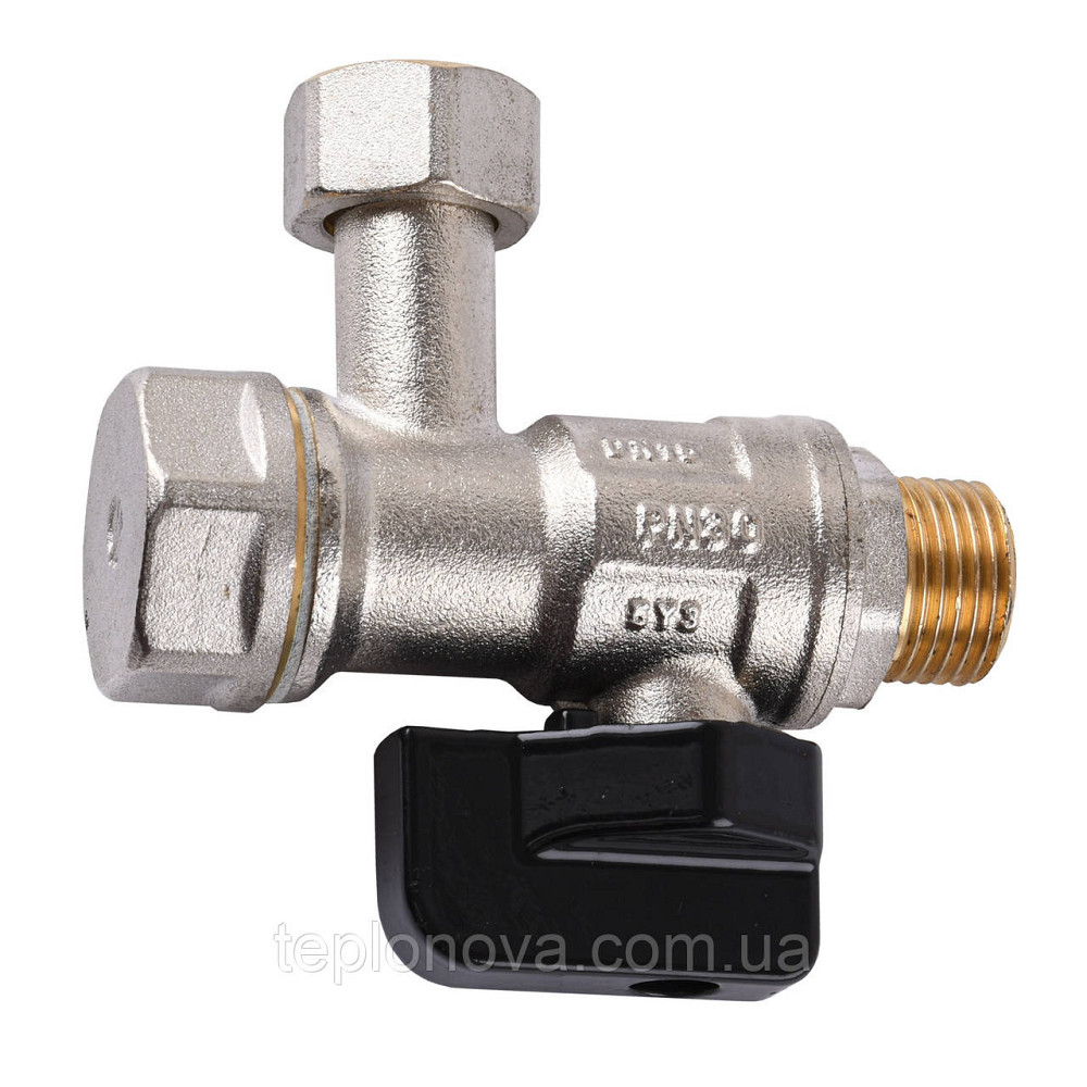 Кран шаровый для котла   1/2″  ARCO 150823 угловой с накидной гайкой  with FILTER Черновцы - изображение 2