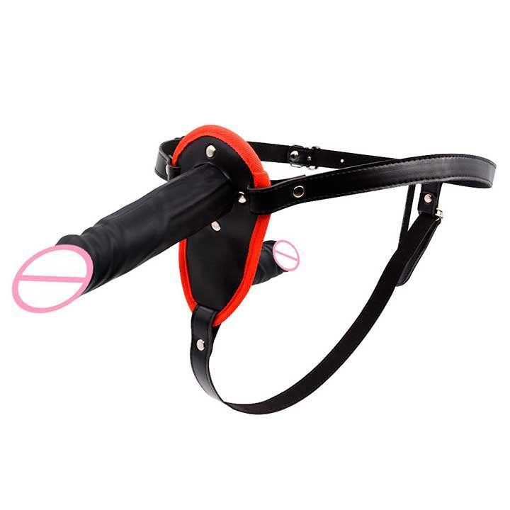 Двосторонній страпон - Double StrapOn 17,5*4/10*3,5 см - Чорний Вінниця - фото 6