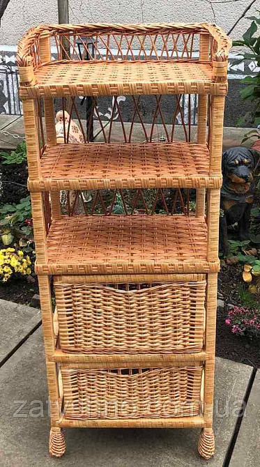 Комод плетеный с ящиками и полками из лозы Киев - изображение 5