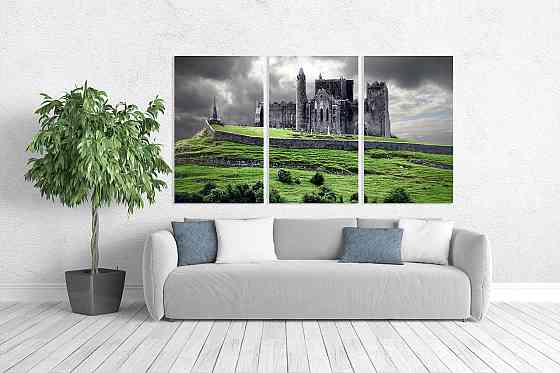 Модульная картина в гостиную / спальню    Старовинний  замок   ART-001_3A 70х130 см Киев