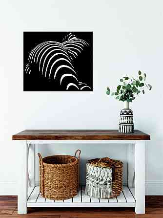 Декоративное настенное Панно «Женское Тело», Декор на стену 70*60 см, Черный Киев