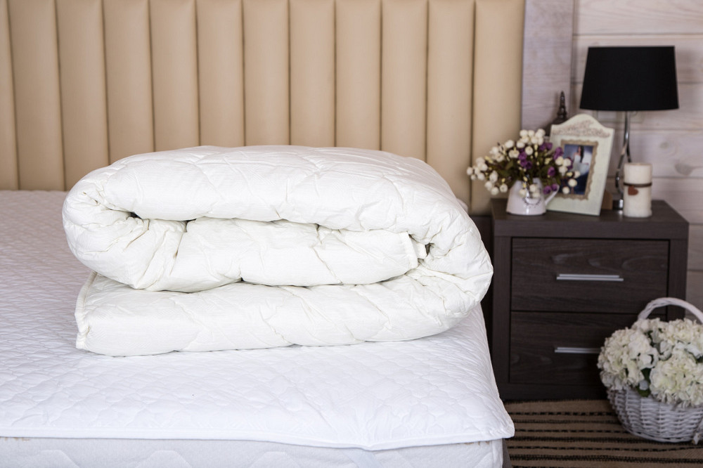 Ecotton Ковдра Ecotton полуторна 140х205 см антиалергенна стьобана із бязі біла 20-0709 White Київ - фото 2