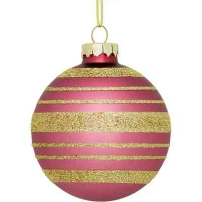 Ялинкова іграшка House Of Seasons Скляні кульки 3 шт D7 см Рожеві (8718861801606) Вінниця