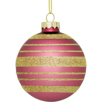 Ялинкова іграшка House Of Seasons Скляні кульки 3 шт D7 см Рожеві (8718861801606) Вінниця - фото 4