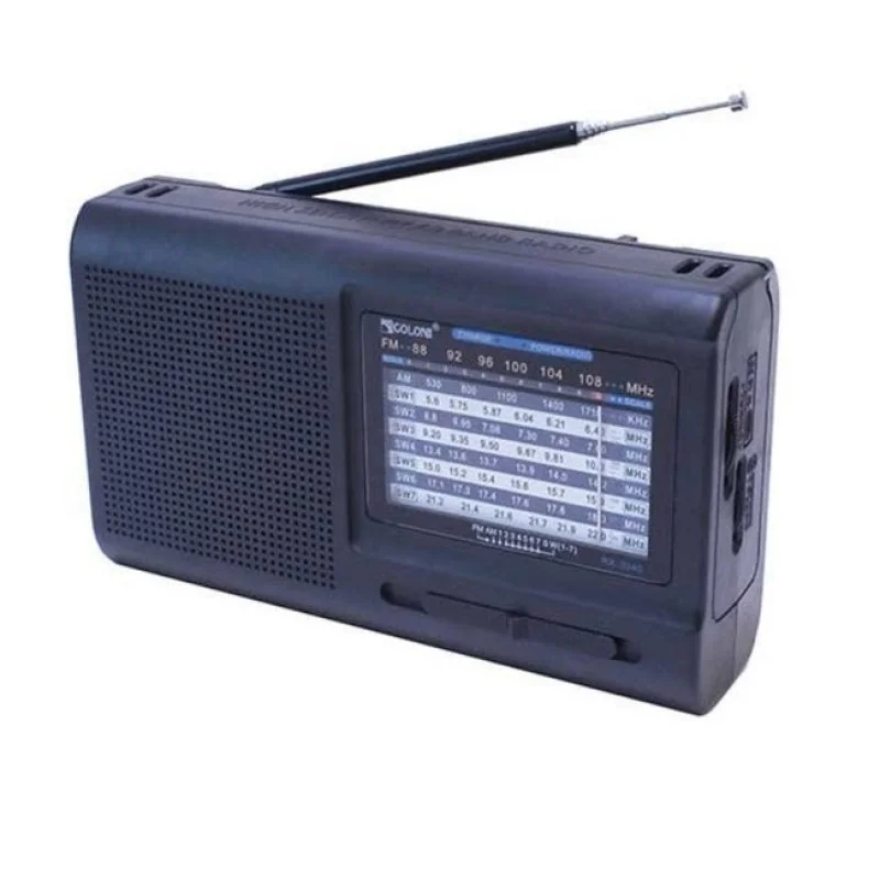 Портативний радіоприймач Golon RX-3040 з пам'яттю на 50 станцій, FM/AM/SW, акумулятором, ремінцем та USB Одеса - фото 2