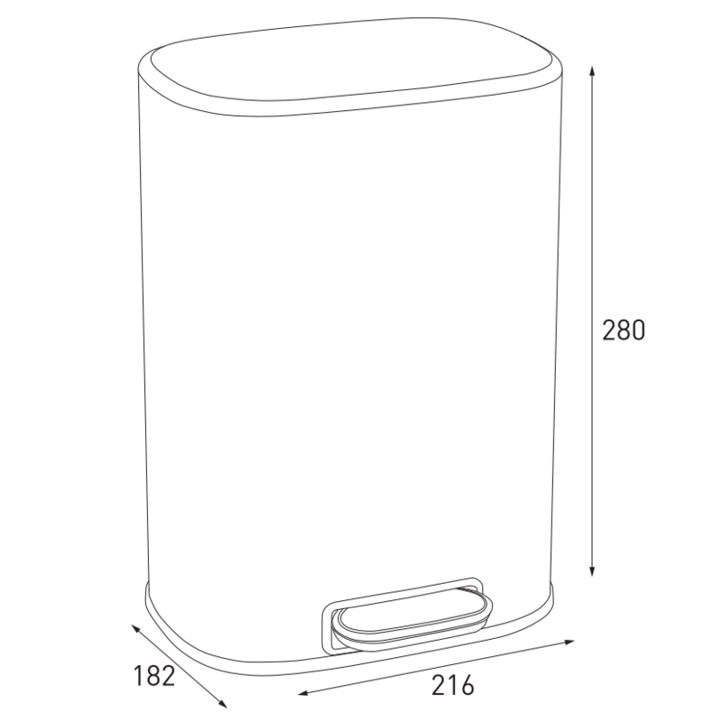 Овальное мусорное ведро с плавным закрытием Mixxus Premium Diverse-TC0105, 5 л, нержавеющая сталь Харьков - изображение 15