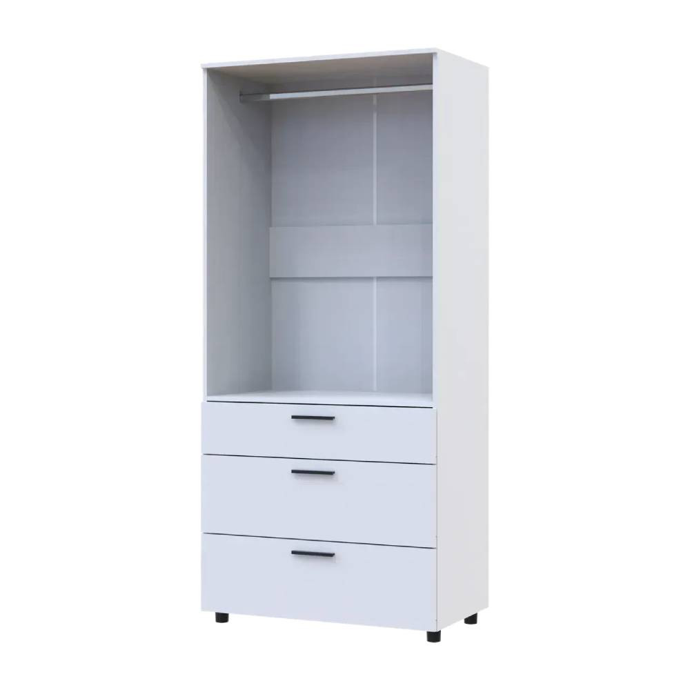 Шафа для одягу Doros Торн Білий 2 ДСП/3Ш (штанга) 90х51.6х200 (DRS-012021) Львів - фото 3