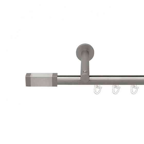 Карниз Orvit Квадро металевий однорядний циліндр на профіль (16 см) профільна труба  Сатин 19 мм 300 см Львов