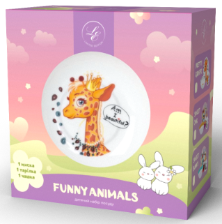 Дитячий набір LIMITED EDITION PRETTY GIRAFFE, 3 предмета (6307119) Київ