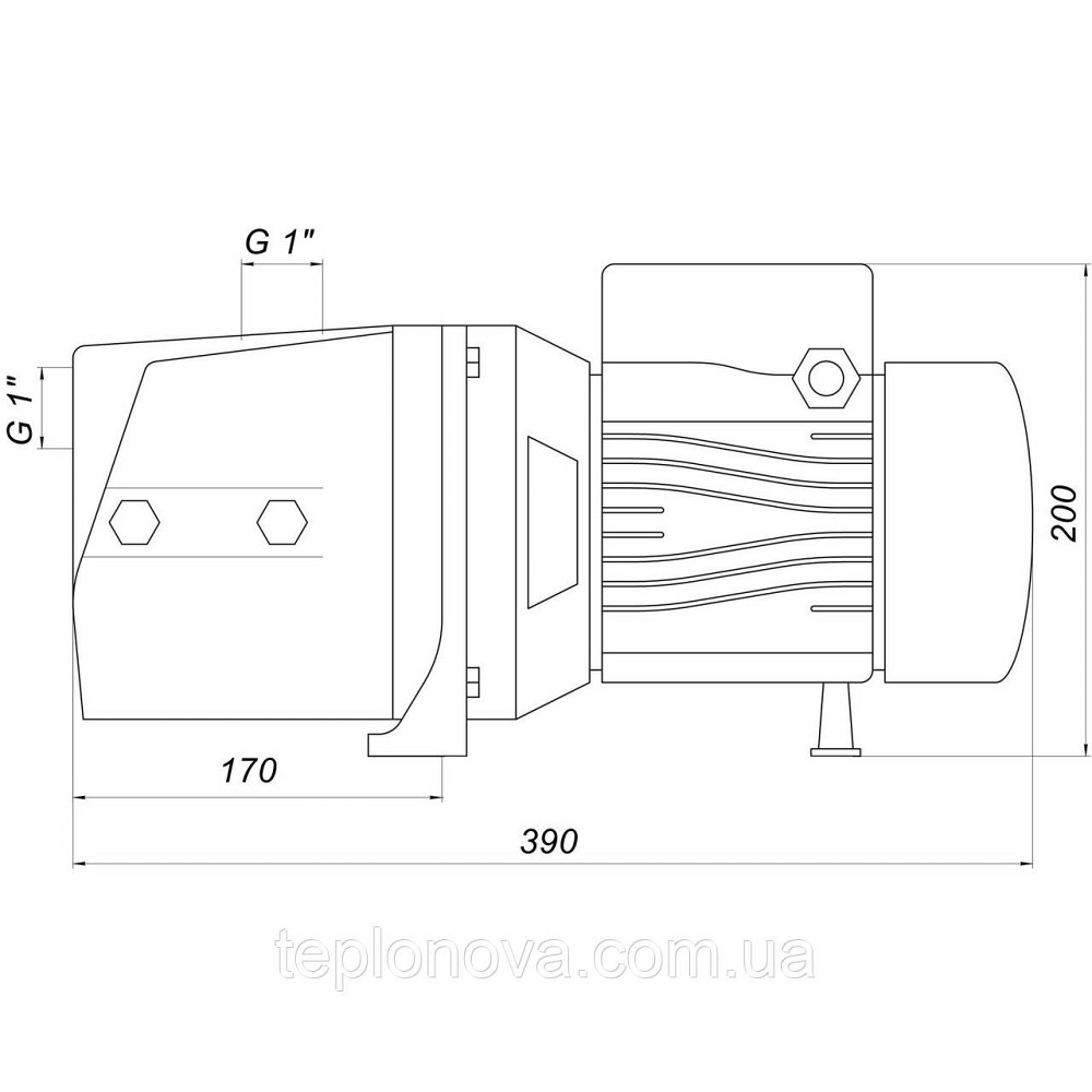 Насос відцентровий Optima JET150-PL 1,3 кВт чавун довгий Чернівці - фото 7
