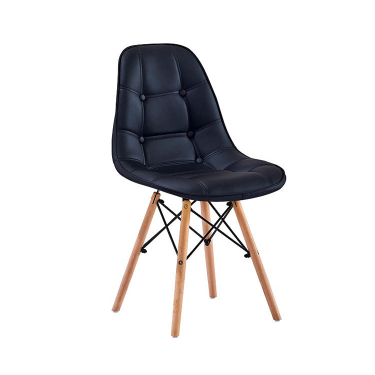 Стілець ДЖАСТІН, шкірзам чорний Київ - фото 1