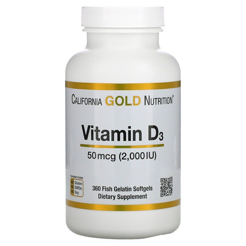 Витамин D3 (Vitamin D3) 2000 МЕ 360 капсул Киев - изображение 1