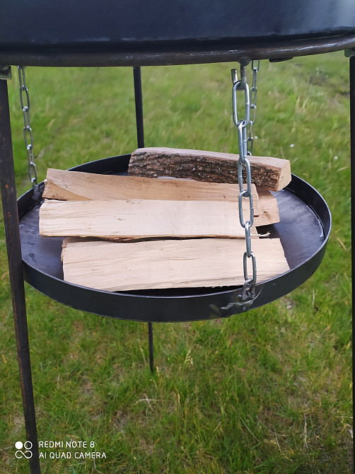 Сковорода з диска борони САДЖ 50 см з кришкою та підставкою для вогню, розбірні ніжки Київ - фото 6