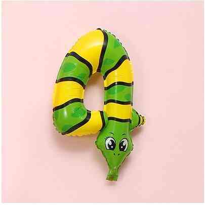 Шарик цифра 4 Змея 16 дюймов разноцветный Киев
