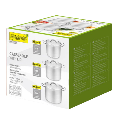 Набір каструль 6 предметів (каструлі 12/15/18л) MR-3518 Maestro Житомир - изображение 4