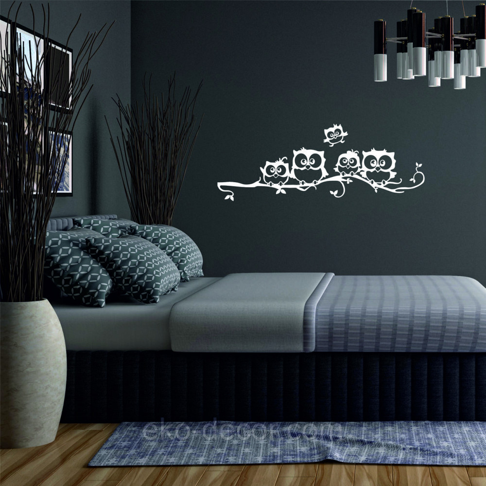 Декоративное настенное Панно «Совушки», Декор на стену 110*28 см, Белый Киев - изображение 2