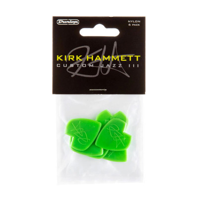 Медіатор Jim Dunlop Kirk Hammett Jazz III Pick 1.38mm 6 шт. (47PKH3N) Вінниця - фото 1