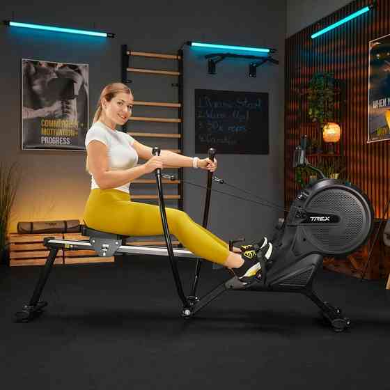 Гребной тренажер Trex Sport APRON TX-880RM аэромагнитный черный Киев