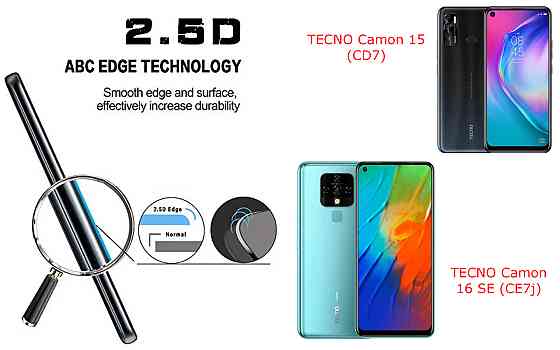 Защитное стекло ArmorGlass для TECNO Camon 15 (CD7), 16 SE (CE7j) – устойчивое к царапинам и ударам Киев