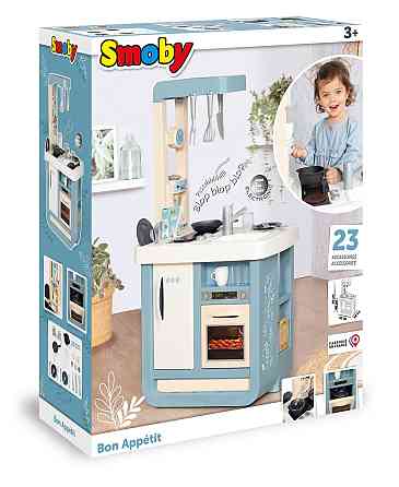 Інтерактивна дитяча кухня Smoby Бон Апетит зі звуком, 23 аксесесуари (310824) Київ