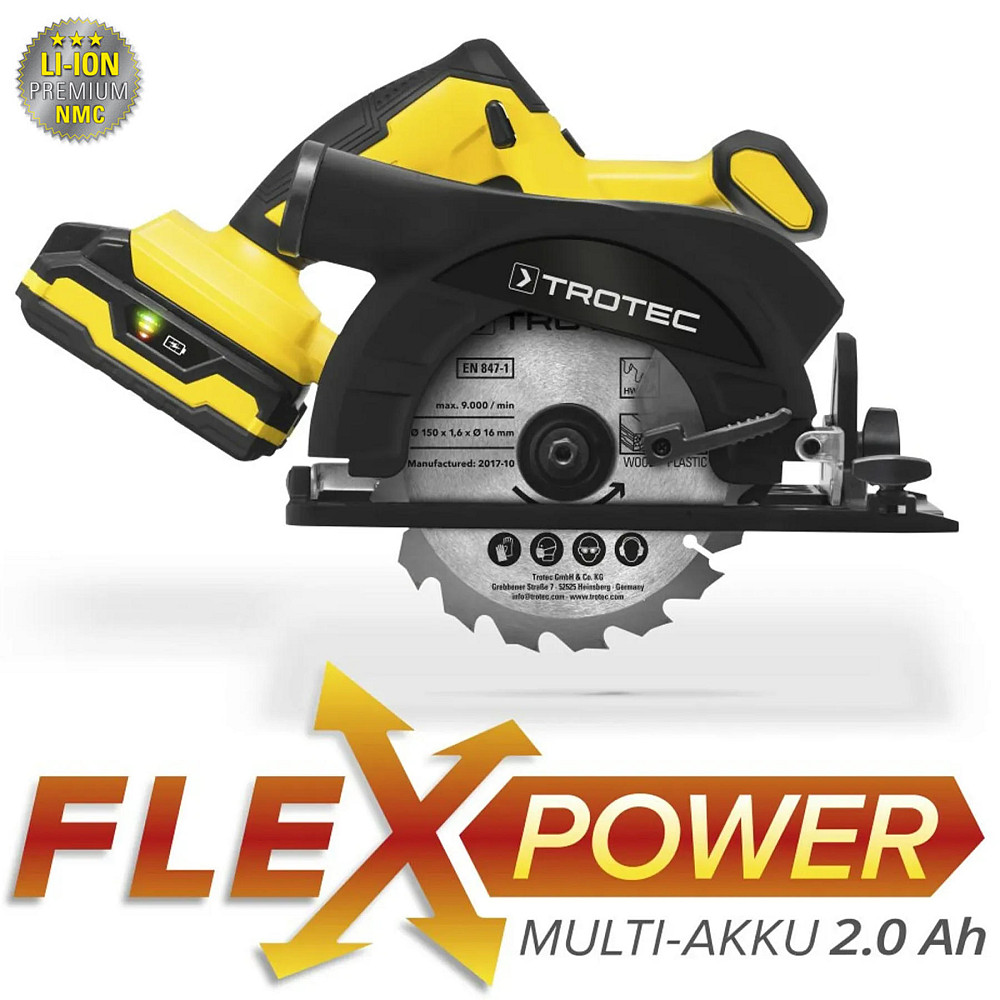 Пила циркулярная аккумуляторная Trotec PCSS 10-20V + кейс (4430000110) Вінниця - фото 12