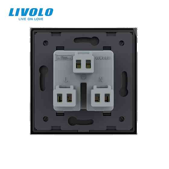 LIVOLO Розетка універсальна 12 стандартів в 1 Livolo чорний скло (VL-C7C1C-12) Коломия