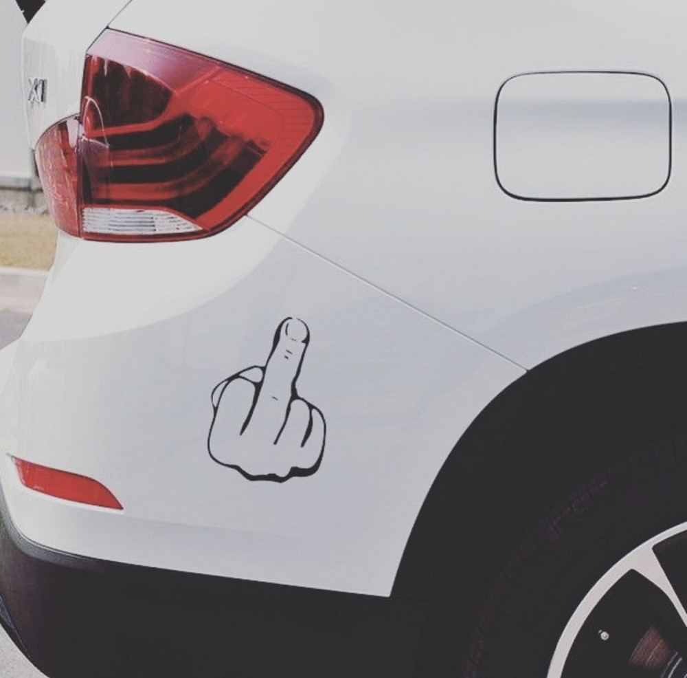 Виниловая наклейка на авто и любую поверхность  -  F*ck (средний палец ) Черновцы - изображение 1