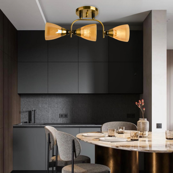 Люстра стельова Sirius Л 8083/3А на 3 плафони Коломия