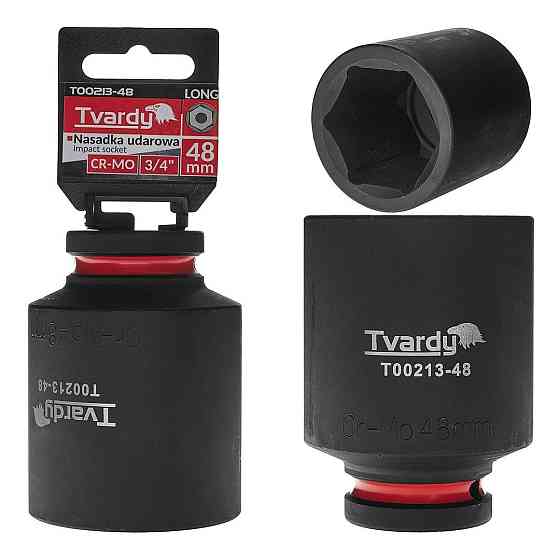 Головка ударна "Tvardy" з хром-молібденової сталі (Cr-Mo)  3/4"  6-гранна довга 48 мм Київ