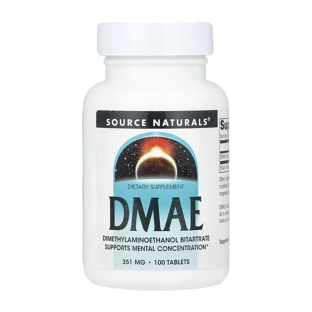 Диметиламіноетанол Source Naturals DMAE 351 мг 100 таблеток Луцьк - фото 1