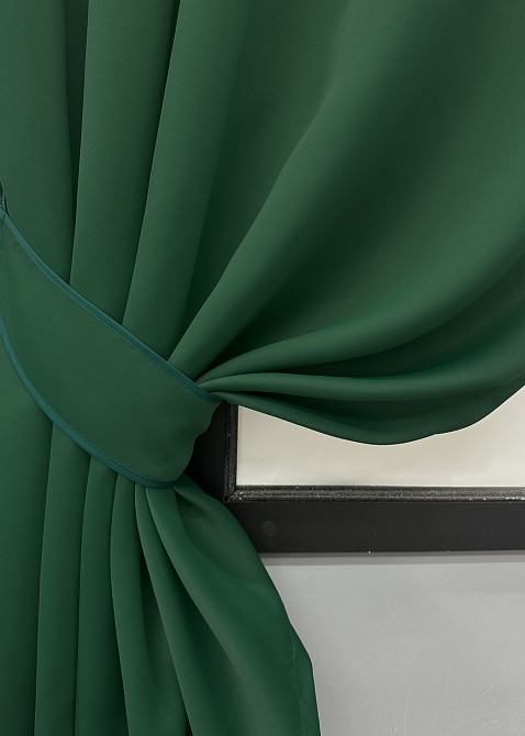 Комплект штор коротких VR-Textil Bagema Rvs № 1475ш 130х170 см 2 шт Зелений (35-0352) Київ - фото 4