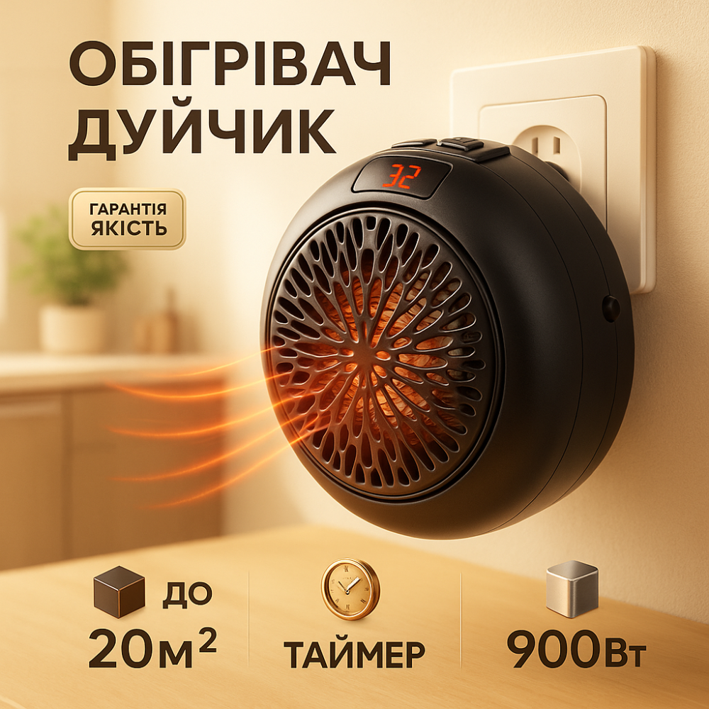Настільні тепловентилятори побутові Wonder Heater 900 Вт, Обігрівач з вентилятором 2 кВт LG-11 Київ - фото 16