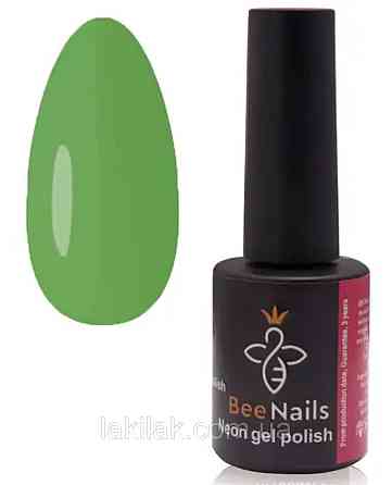 Гель-лак для нігтів Bee Nails 052 (неоновий трав'яний) 8мл Херсон
