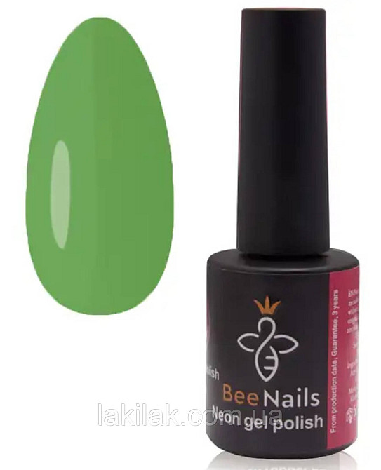 Гель-лак для нігтів Bee Nails 052 (неоновий трав'яний) 8мл Херсон - фото 1