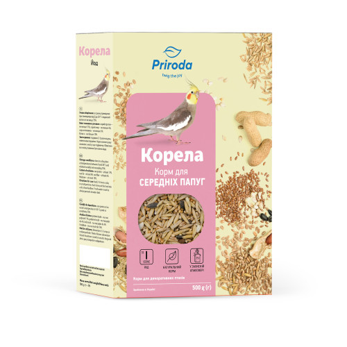 Корм Природа Корела Йод для средних птиц 500 г Киев - изображение 1