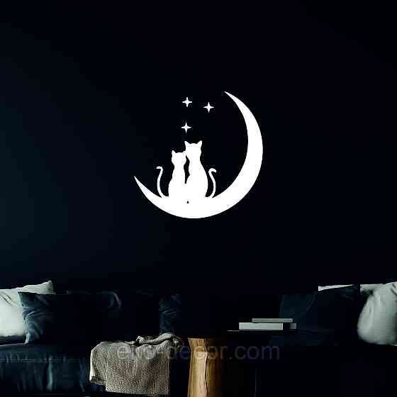 Декоративное настенное 3D Панно «Коты» Декор на стену с объемом 90*90 см, Белый Киев